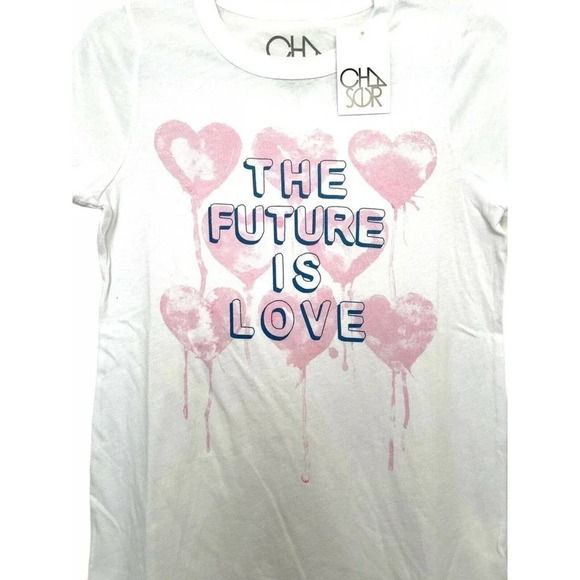 Chaser The Future Is Love Short Sleeve T-Shirt Size Medium NWT - Picture 7 of 7
